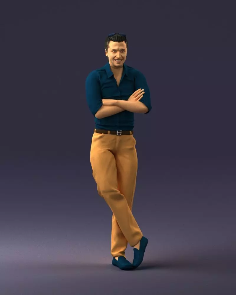 Man in a sitting position 0175 3D Print Ready 3D print model_0