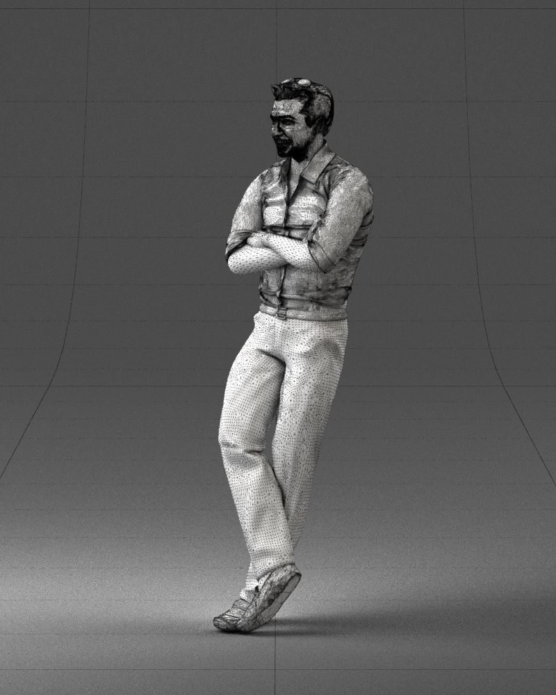Man in a sitting position 0175 3D Print Ready 3D print model_29