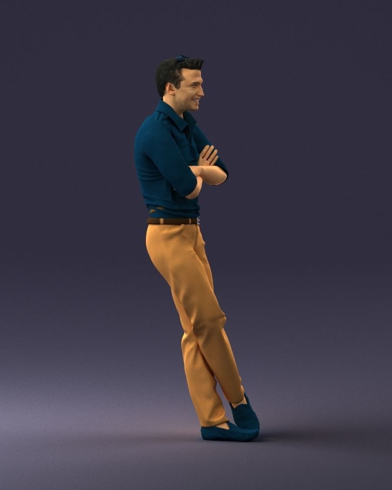 Man in a sitting position 0175 3D Print Ready 3D print model_9