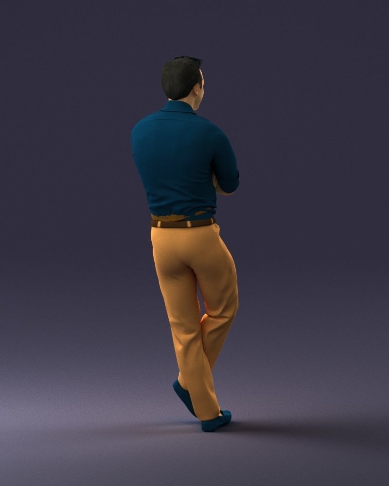 Man in a sitting position 0175 3D Print Ready 3D print model_15