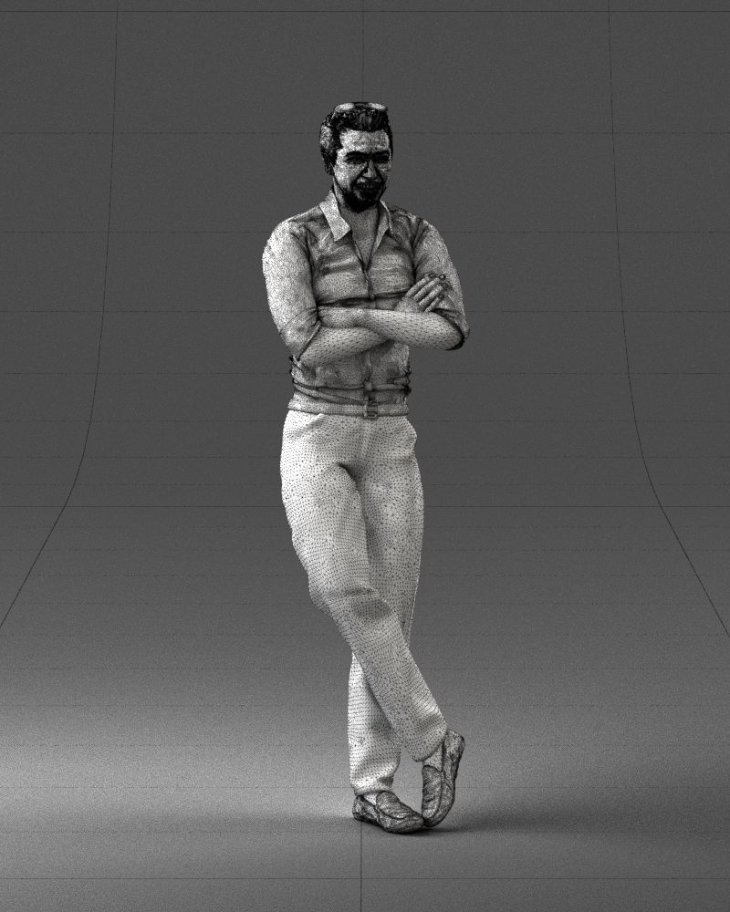 Man in a sitting position 0175 3D Print Ready 3D print model_5