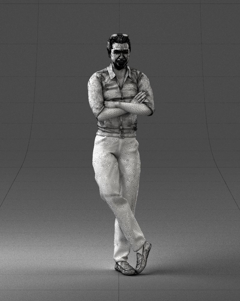 Man in a sitting position 0175 3D Print Ready 3D print model_2
