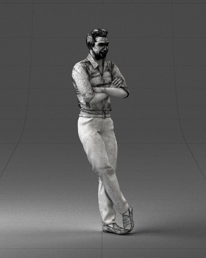 Man in a sitting position 0175 3D Print Ready 3D print model_8