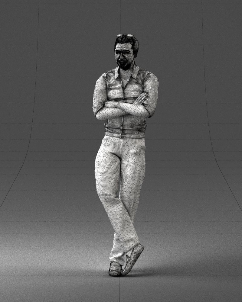 Man in a sitting position 0175 3D Print Ready 3D print model_32