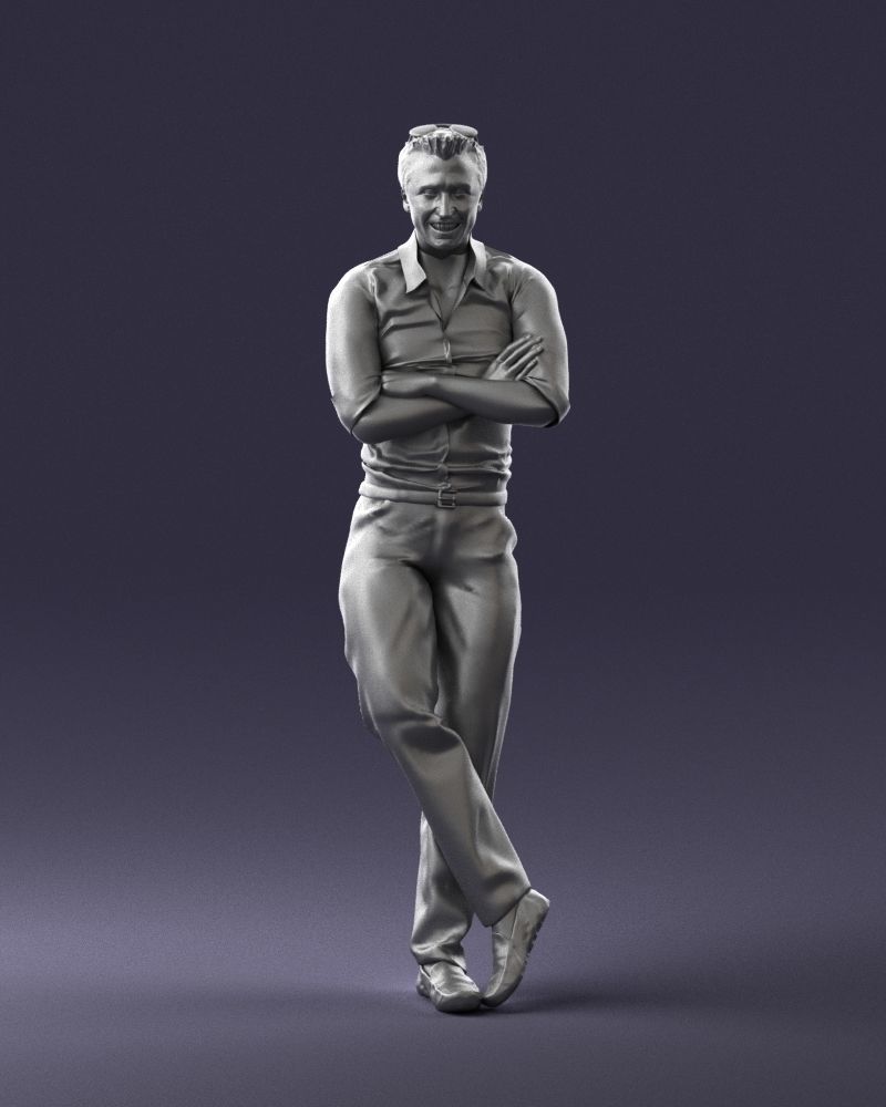 Man in a sitting position 0175 3D Print Ready 3D print model_34