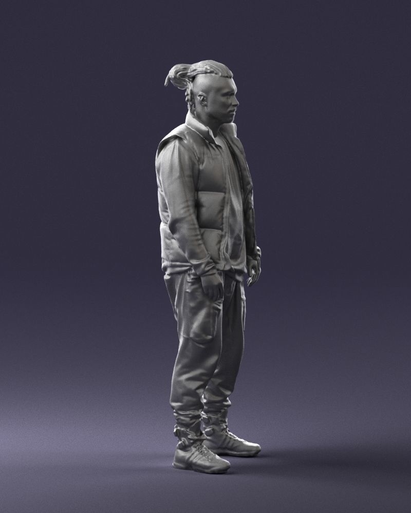 Man in a black suit and red sneakers 0215 3D model_10