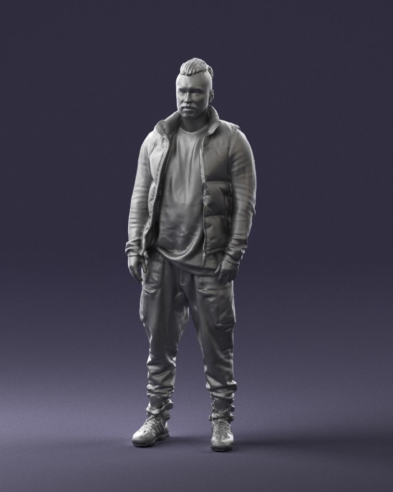 Man in a black suit and red sneakers 0215 3D model_31