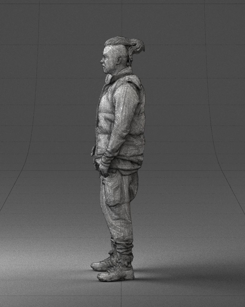 Man in a black suit and red sneakers 0215 3D model_26