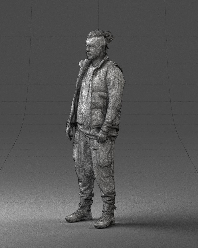 Man in a black suit and red sneakers 0215 3D model_29