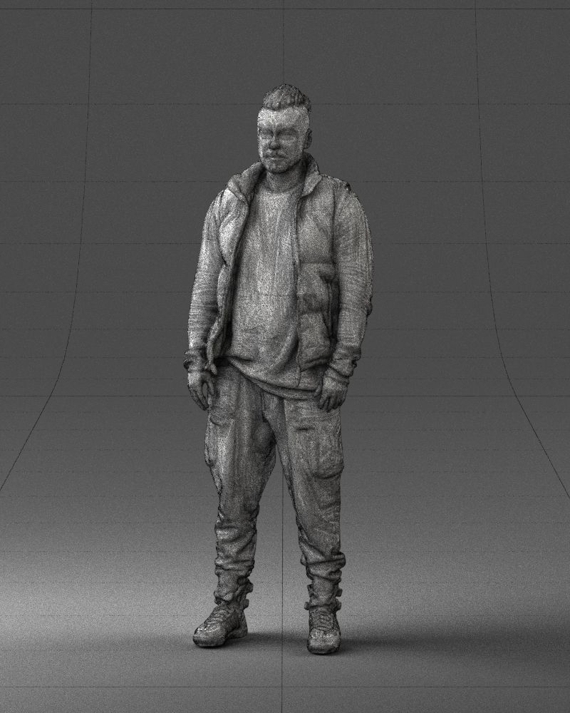 Man in a black suit and red sneakers 0215 3D model_32