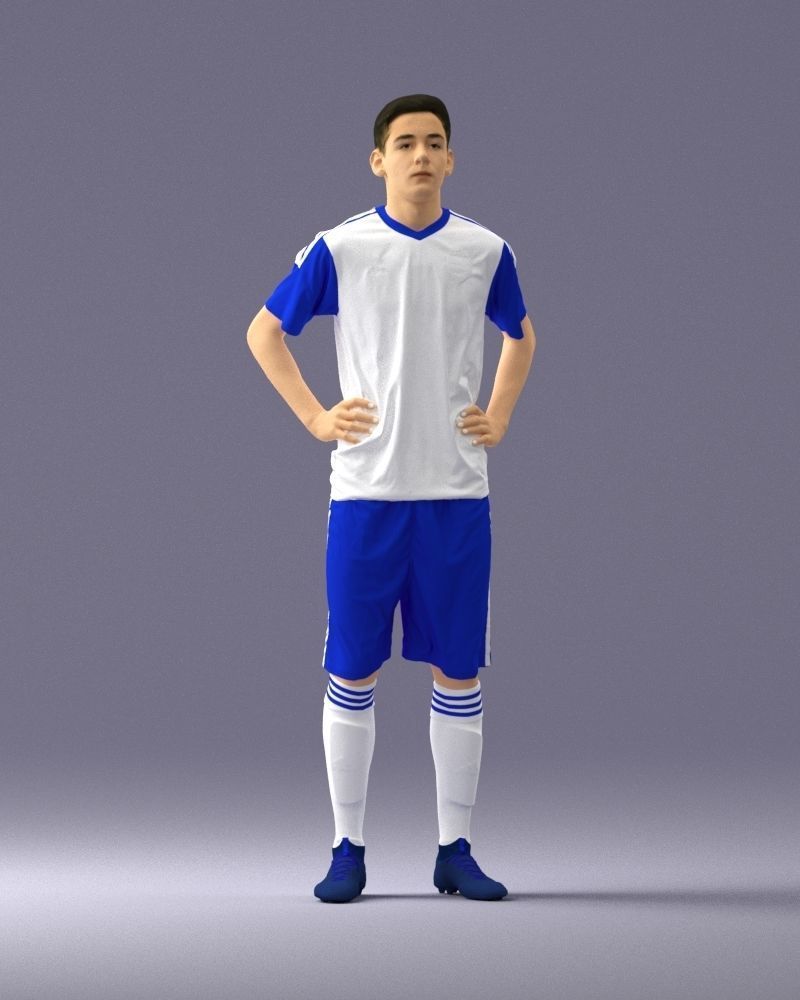 000315 Male Soccer Player with Hands on Hips 1114 3dp 3D print model_4