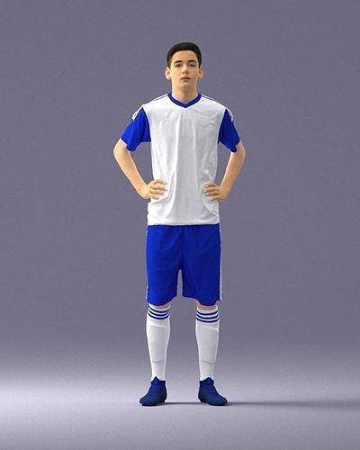 Soccer player 1114-8 3D Print Ready 3D print model