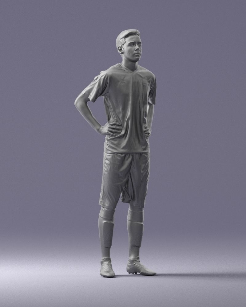 000315 Male Soccer Player with Hands on Hips 1114 3dp 3D print model_8