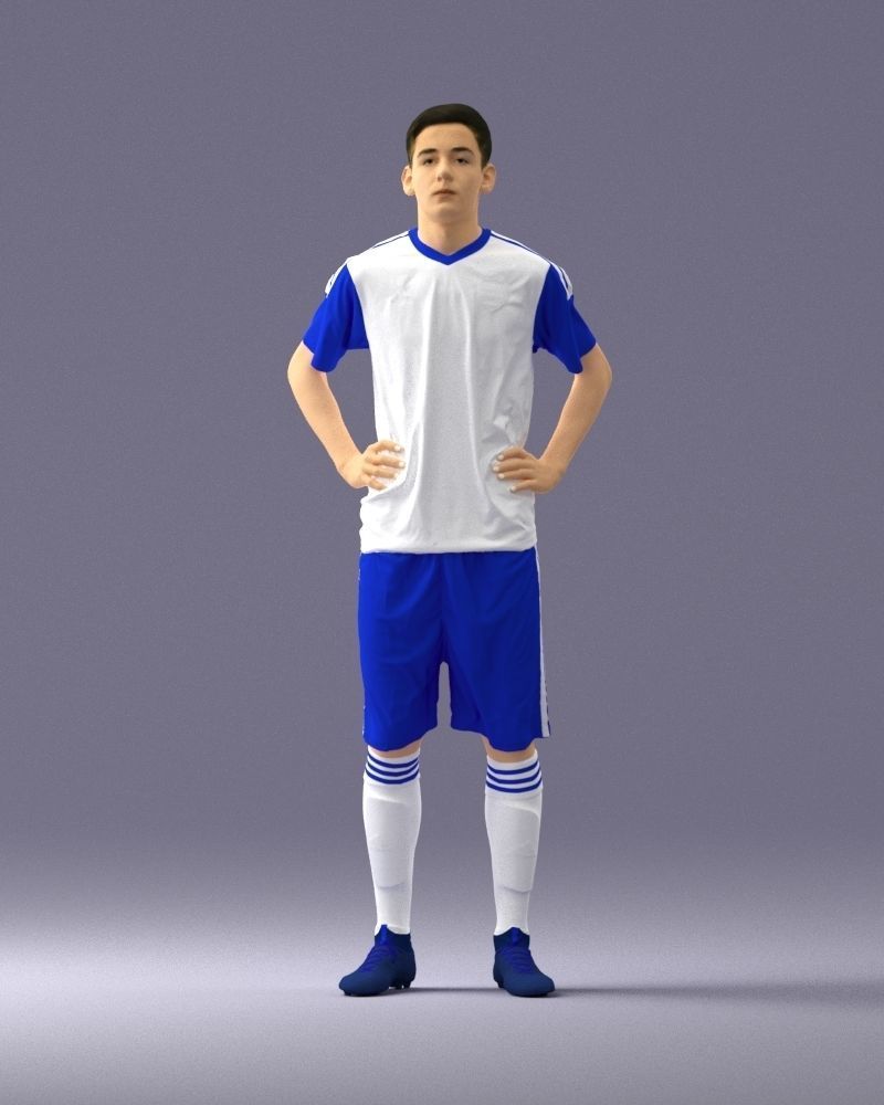 000315 Male Soccer Player with Hands on Hips 1114 3dp 3D print model_34