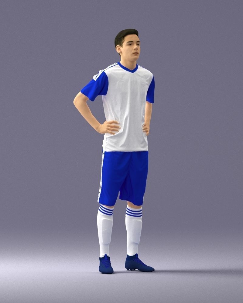 000315 Male Soccer Player with Hands on Hips 1114 3dp 3D print model_7