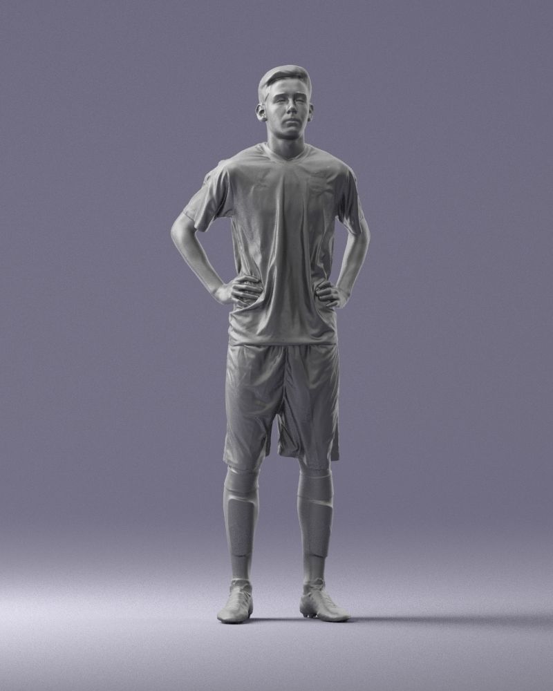 000315 Male Soccer Player with Hands on Hips 1114 3dp 3D print model_5