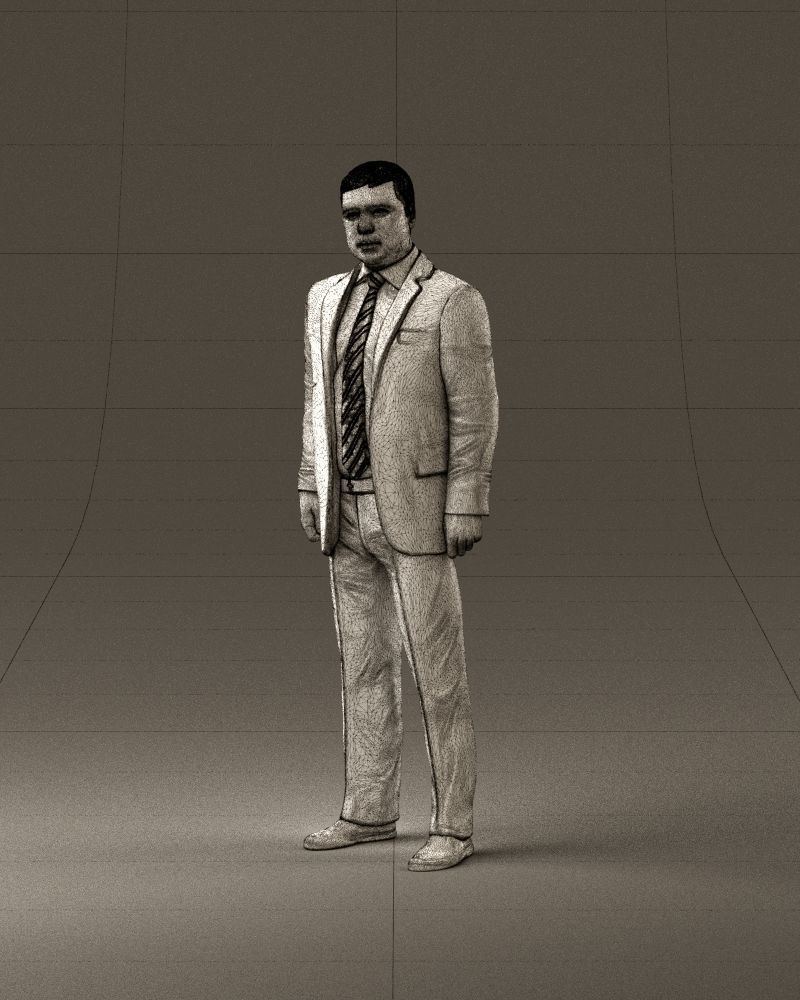 001047 serious businesman in blue suit 3D Print Ready 3D print model_34