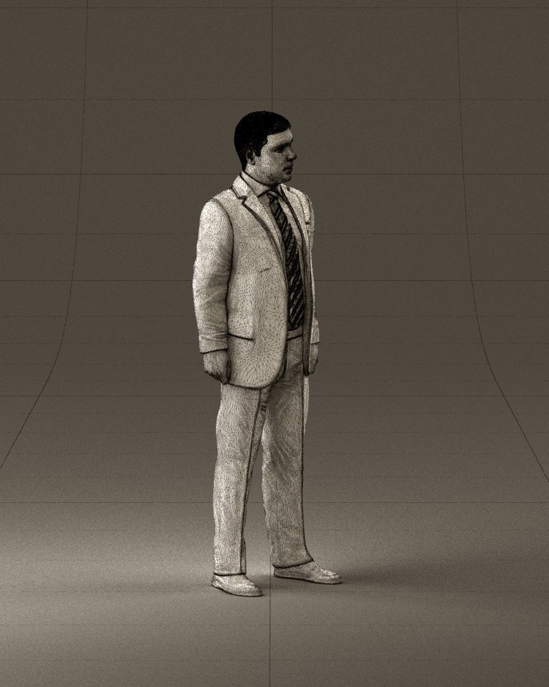 001047 serious businesman in blue suit 3D Print Ready 3D print model_27