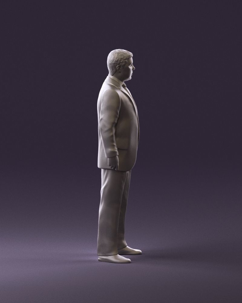 001047 serious businesman in blue suit 3D Print Ready 3D print model_4