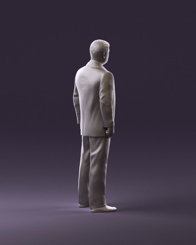 001047 serious businesman in blue suit 3D Print Ready 3D print model_5