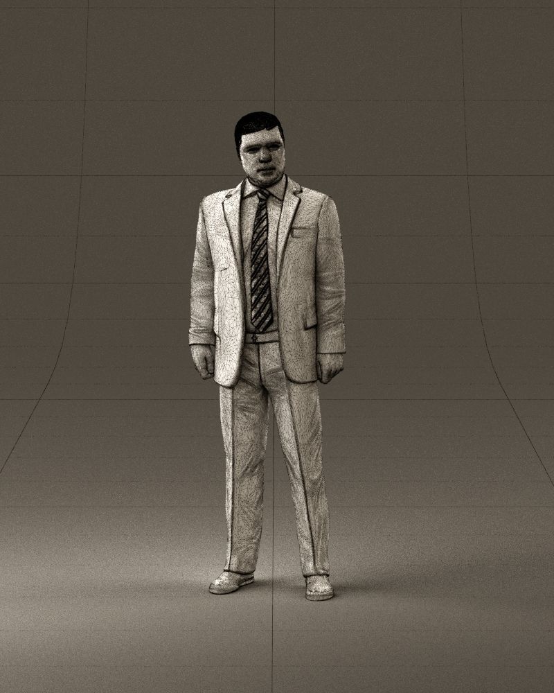 001047 serious businesman in blue suit 3D Print Ready 3D print model_24