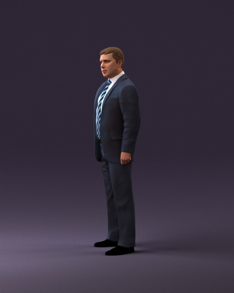 001047 serious businesman in blue suit 3D Print Ready 3D print model_21