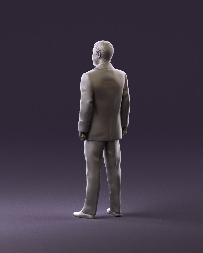 001047 serious businesman in blue suit 3D Print Ready 3D print model_7