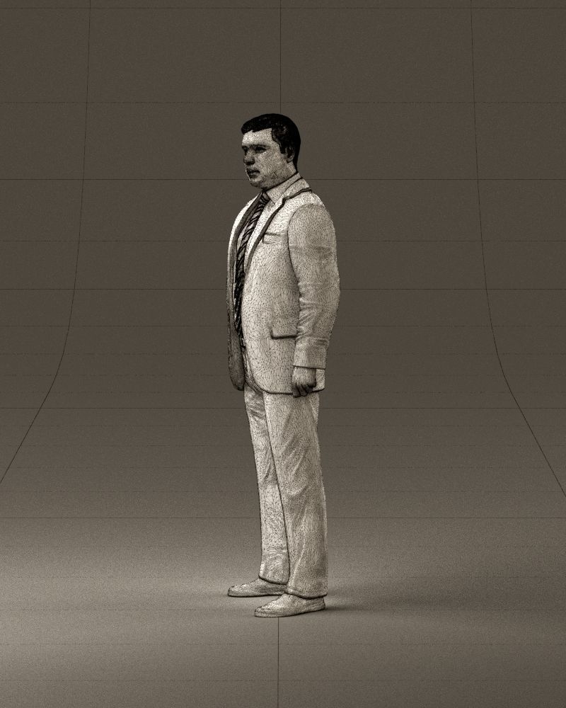 001047 serious businesman in blue suit 3D Print Ready 3D print model_33