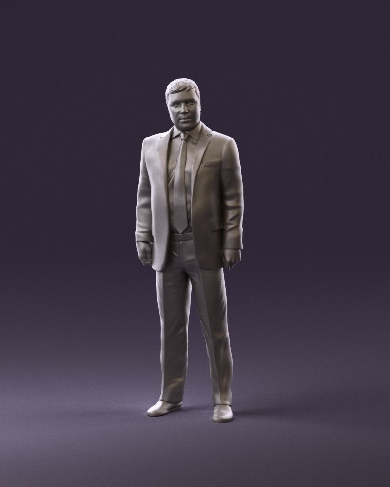 001047 serious businesman in blue suit 3D Print Ready 3D print model_11