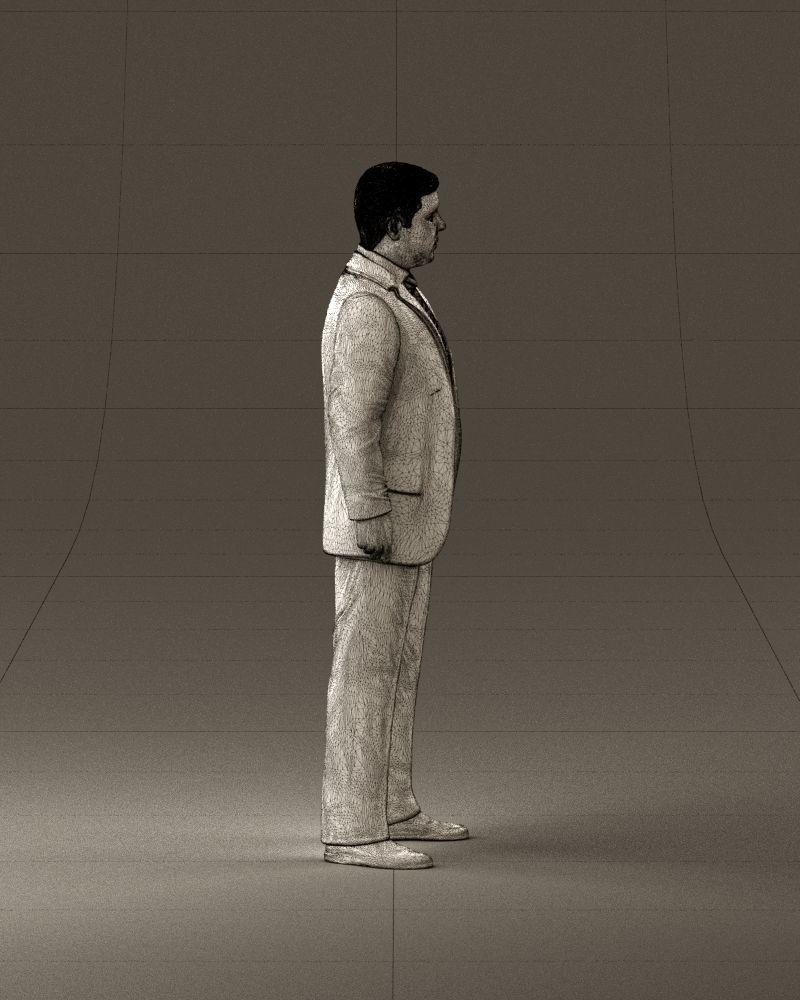 001047 serious businesman in blue suit 3D Print Ready 3D print model_28