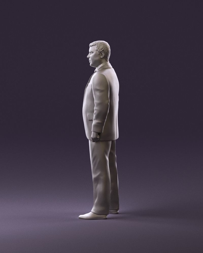 001047 serious businesman in blue suit 3D Print Ready 3D print model_8