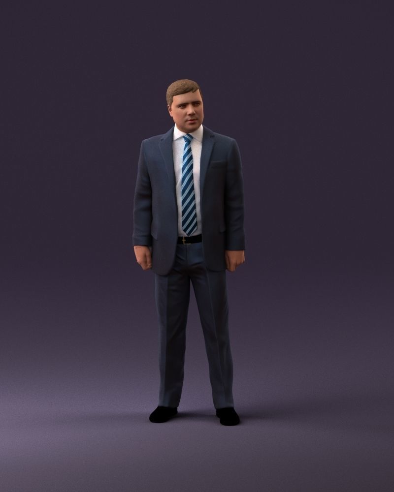 001047 serious businesman in blue suit 3D Print Ready 3D print model_13