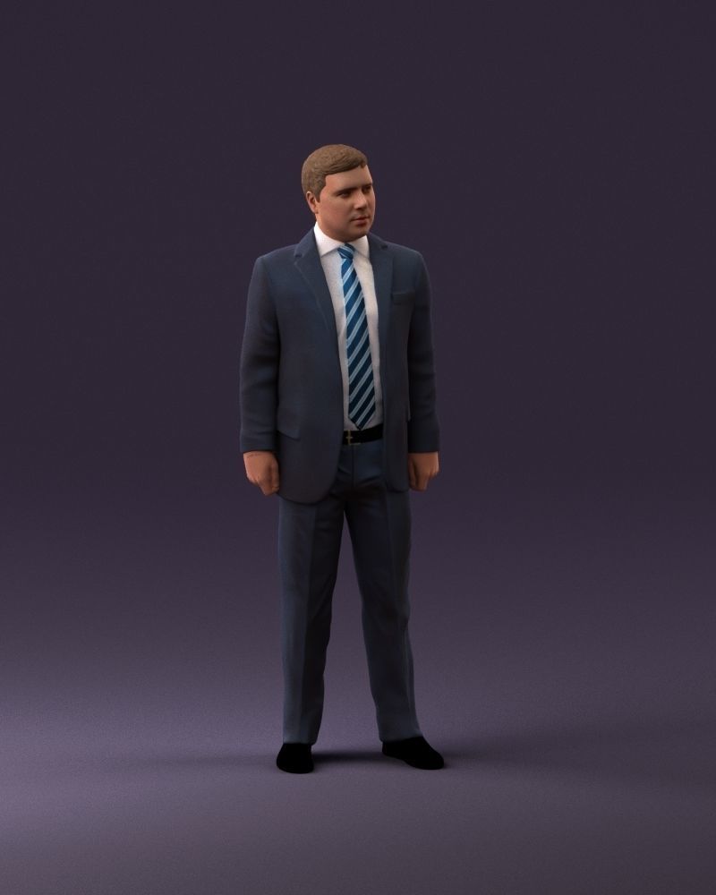001047 serious businesman in blue suit 3D Print Ready 3D print model_14