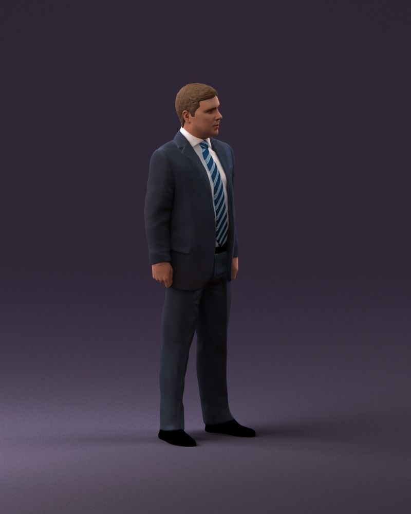 001047 serious businesman in blue suit 3D Print Ready 3D print model_15