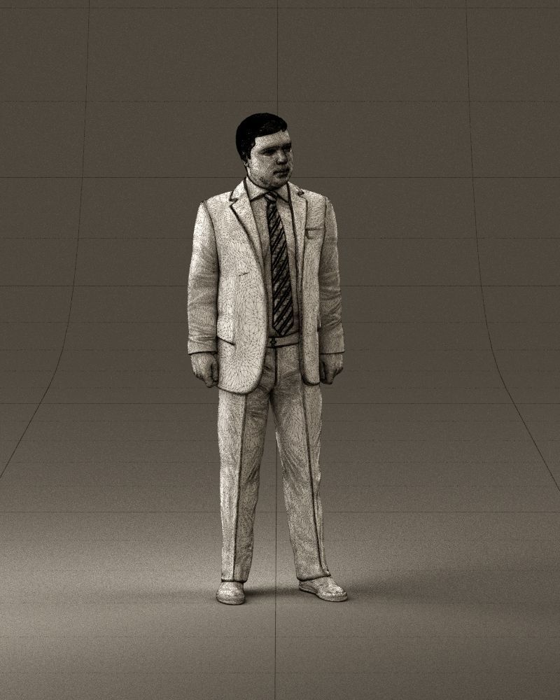 001047 serious businesman in blue suit 3D Print Ready 3D print model_26