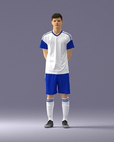 Soccer player 1114-5 3D Print Ready 3D print model