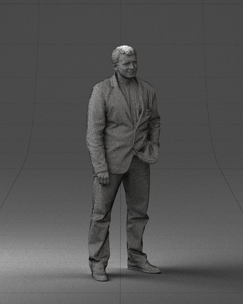 Guy shirt with an inscription 0743 3D model_35