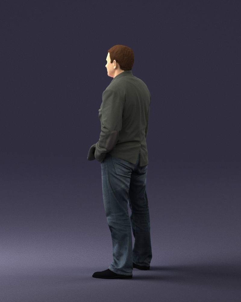 Guy shirt with an inscription 0743 3D model_12