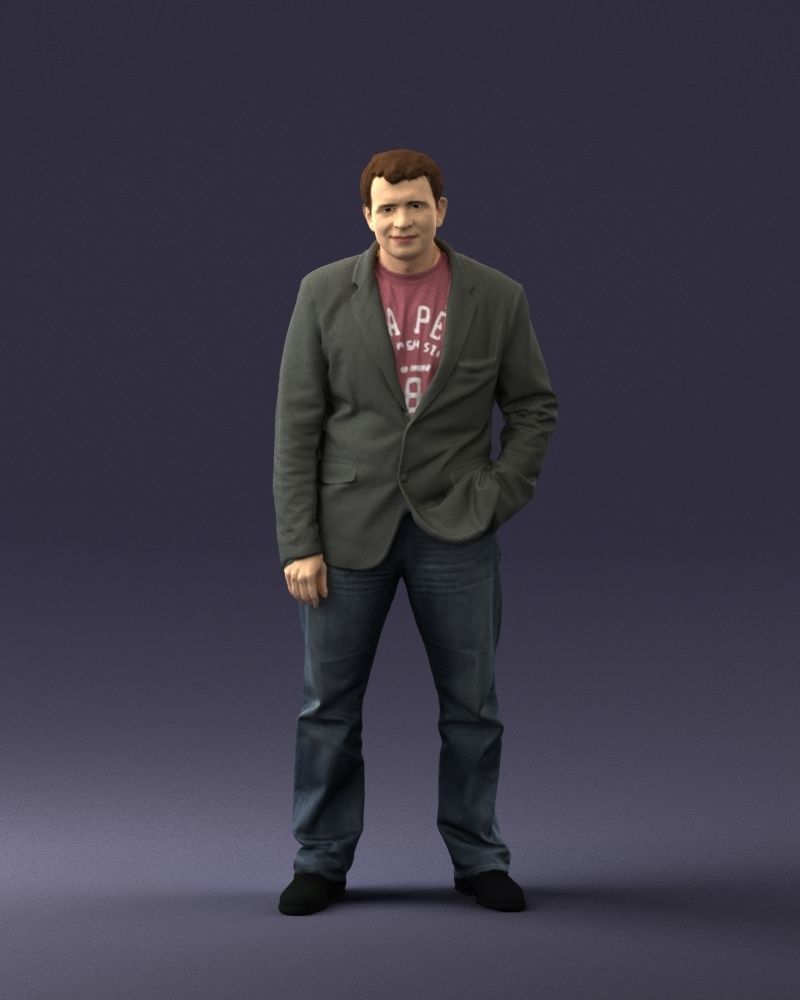 Guy shirt with an inscription 0743 3D model_36