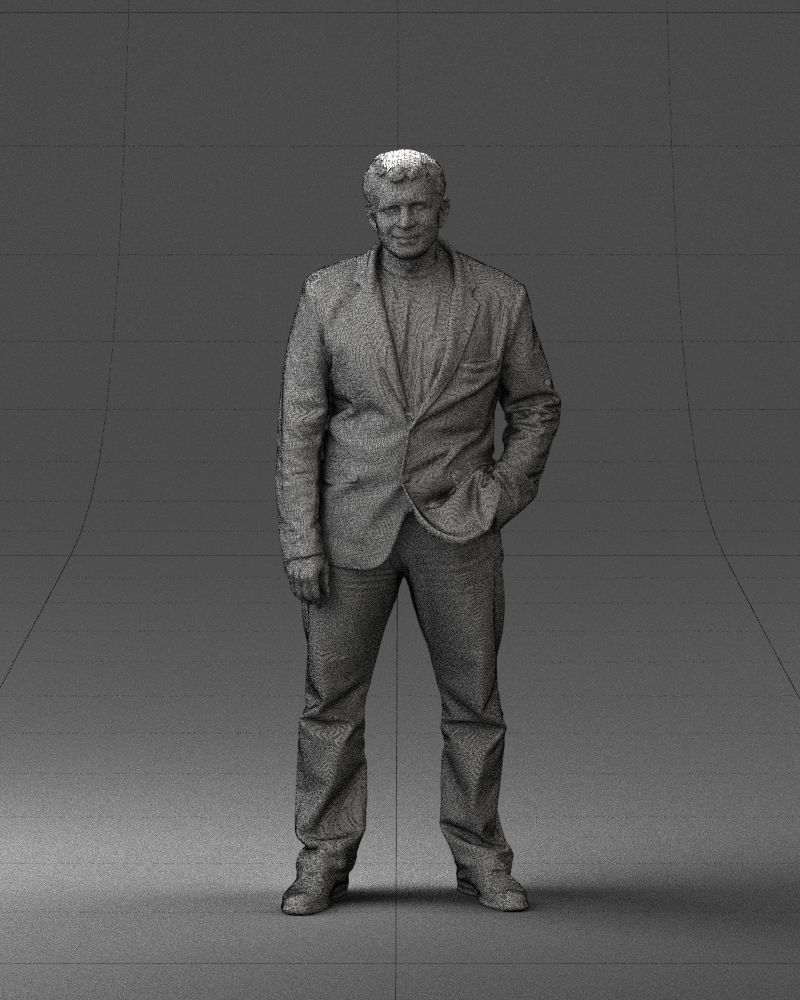 Guy shirt with an inscription 0743 3D model_2