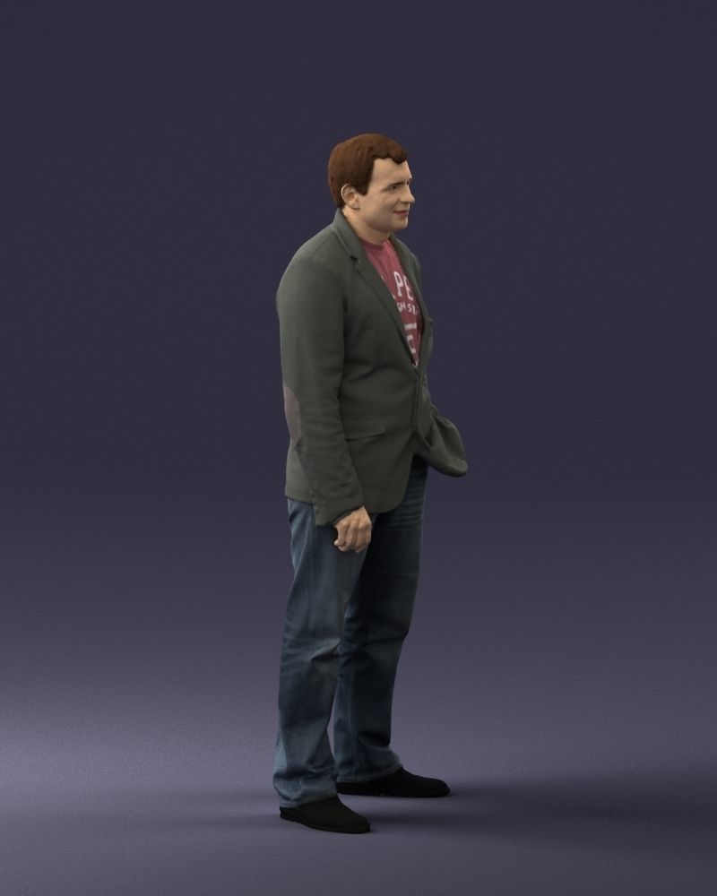 Guy shirt with an inscription 0743 3D model_30