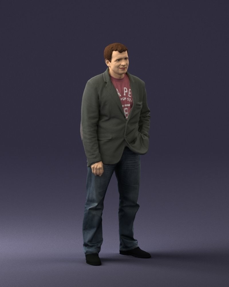 Guy shirt with an inscription 0743 3D model_33