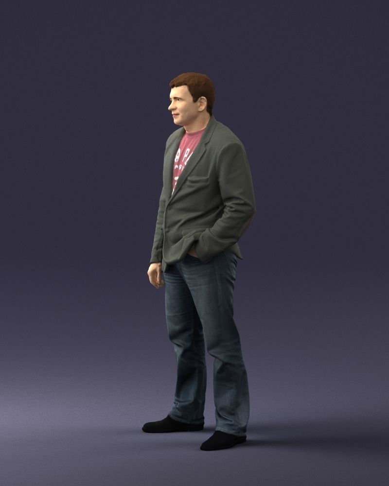 Guy shirt with an inscription 0743 3D model_6