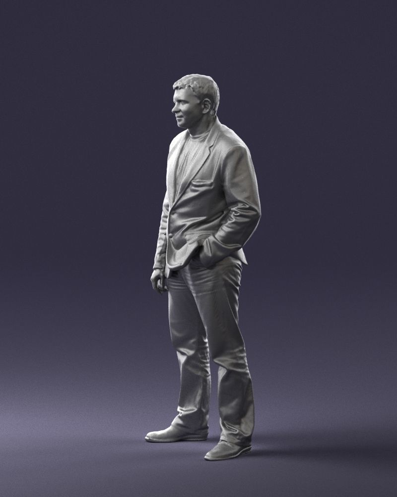 Guy shirt with an inscription 0743 3D model_7