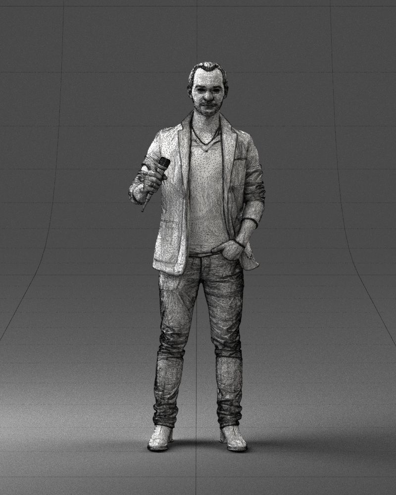 Male singer 0079 3D model_2
