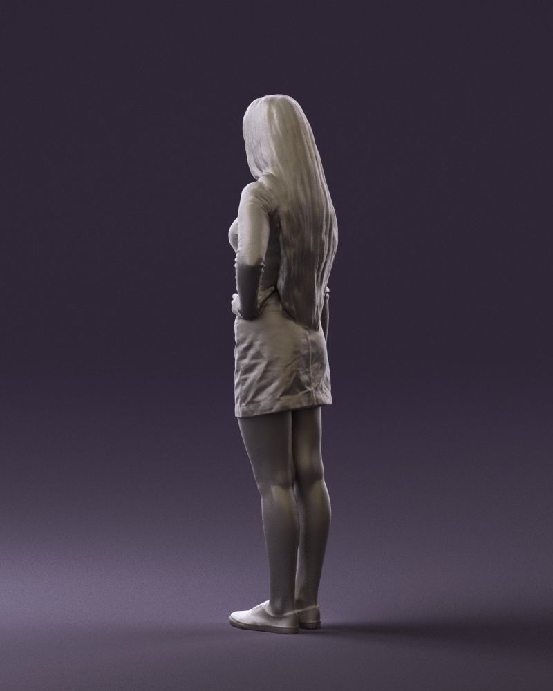 Woman in striped blouse 0405 3D Print Ready 3D print model_22