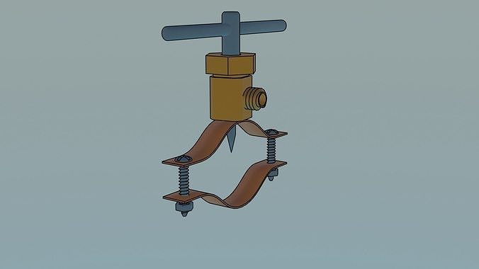 Saddle valve Free 3D model