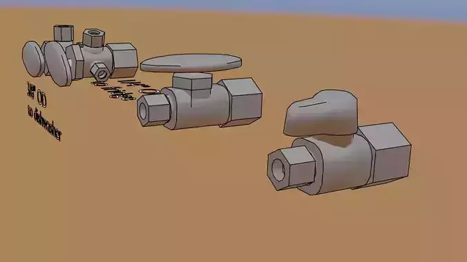 shut off valves Free 3D model