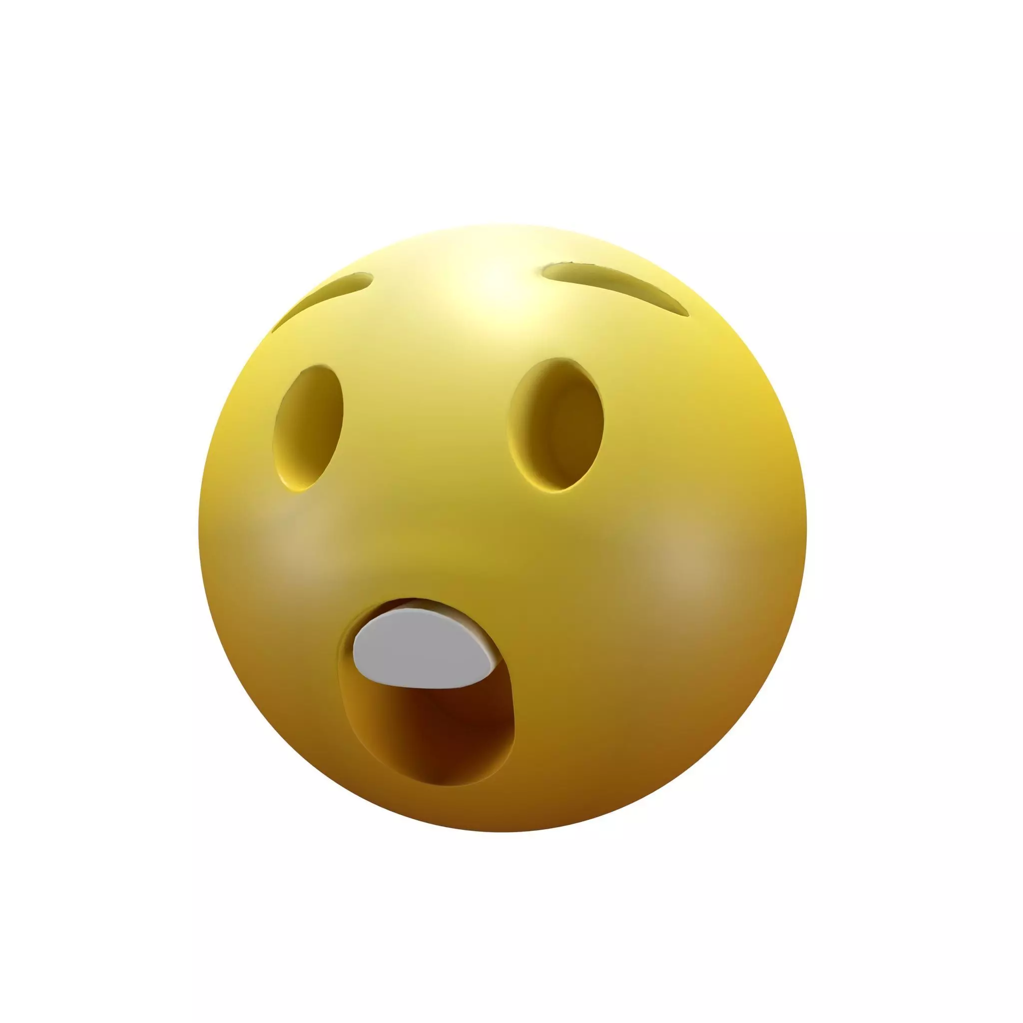 Astonished Face 05 Low-poly 3D model_0