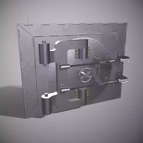 Metal Bank Safe - Vault - PBR Game Ready - Low-poly 3D model